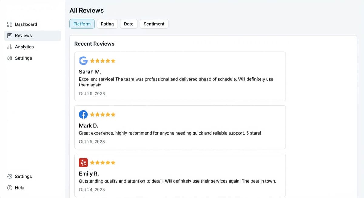 AI review responses